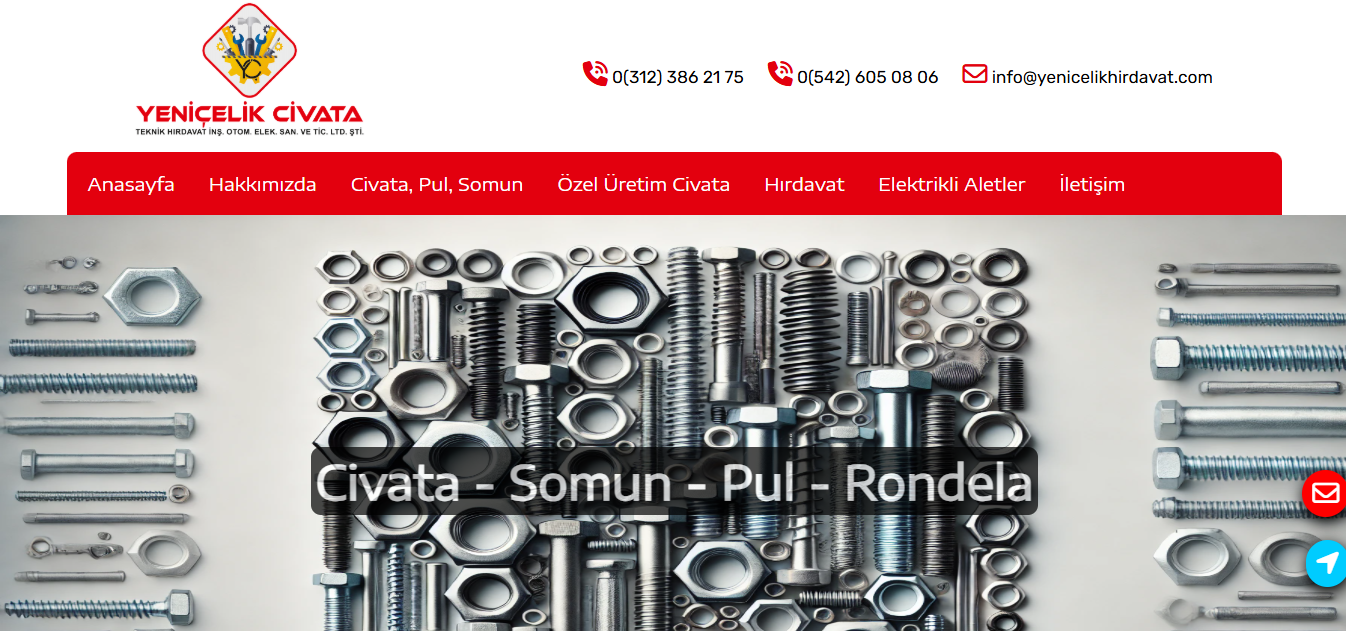 yeni çelik hırdavat